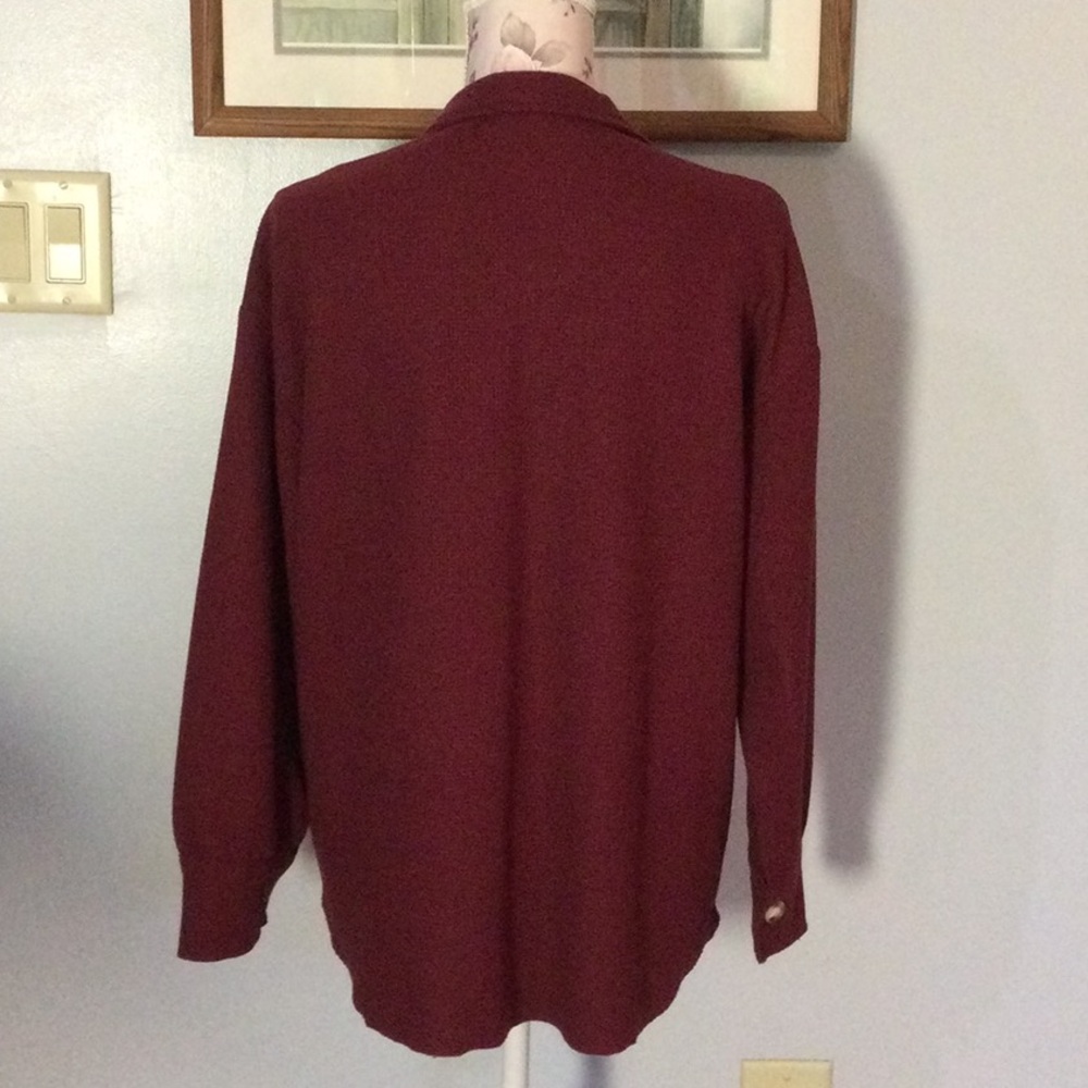 Burgundy Button-Down Shirt - Picture 2 of 10